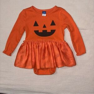 Old Navy Orange Jack-O'-Lantern Kids Dress